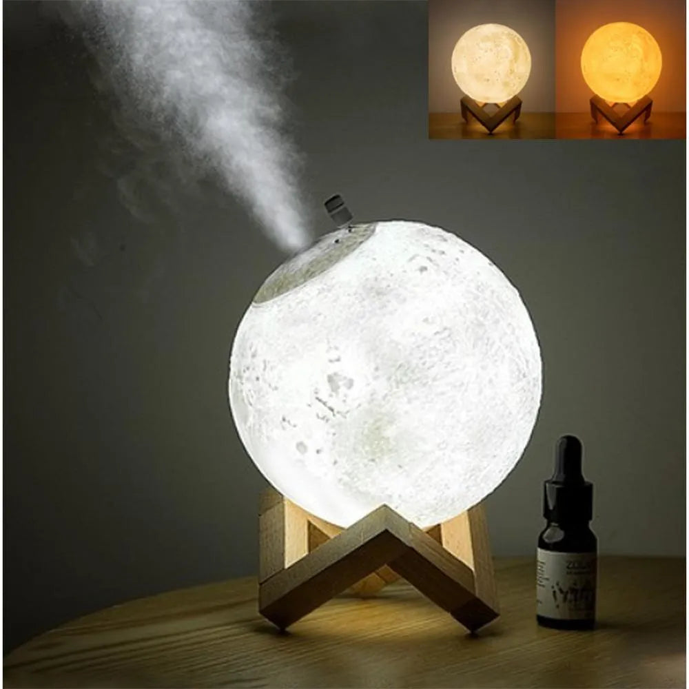 Humidificador Luna Lampara Difusor 3D